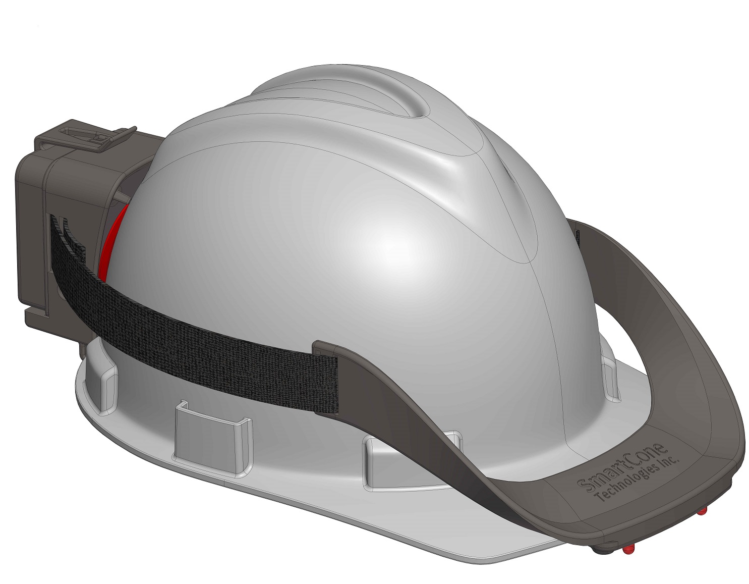 Multi-sensor wearable enclosure mounted on a hard hat, SmartCone Technologies Inc.
